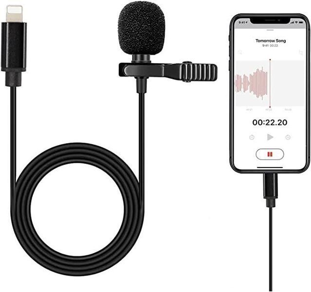Зображення Петличний мікрофон з роз'ємом Lightning для iPhone (моделі до iPhone 15) петличка