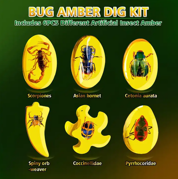 Археологічний набір для розкопок комах BUG AMBER