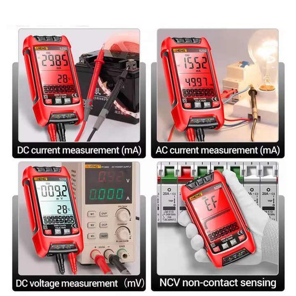 Цифровий мультиметр ANENG SZ02 Red Pro 9999 відліків