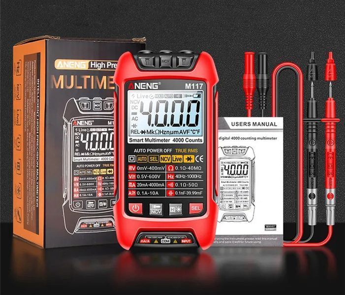 Цифровий мультиметр ANENG SZ02 Red Pro 9999 відліків