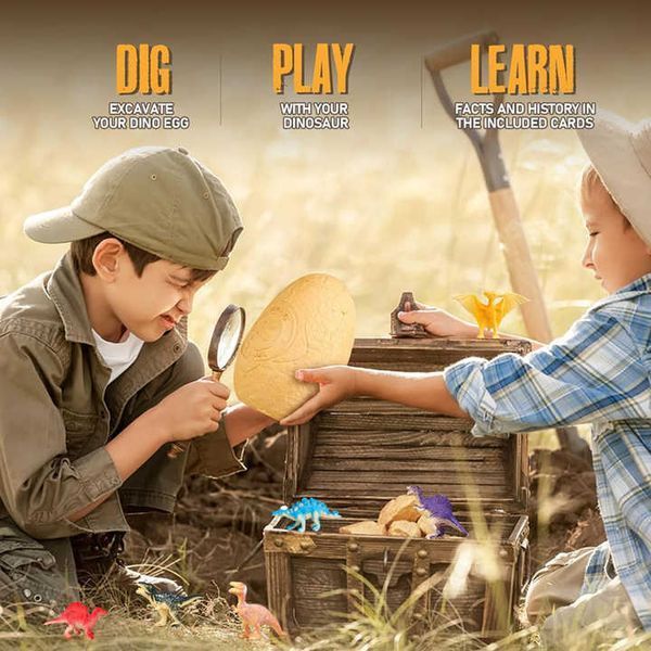Набор для раскопок яиц гигантского динозавра Excavate 12 в 1