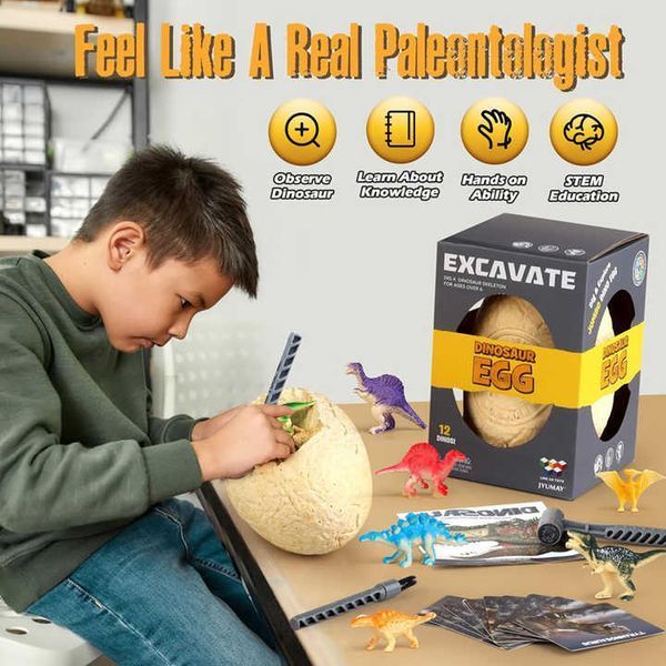 Набор для раскопок яиц гигантского динозавра Excavate 12 в 1